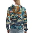 thumbnail image 7 of Wukai Colorful Plant Turtle Print Womens Hoodies Fleece Sweatshirts Long Sleeve Sweaters Pullover Fall Outfits Winter Clothes-Medium, 7 of 7