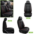 thumbnail image 4 of Fit for TOYOTA CAMRY 2026 Car Seat Cover, Leather Two-piece set With Lumbar Support Non-slip, Black and Red Edges Car Seat Covers, Airbag-Compatible, 4 of 8