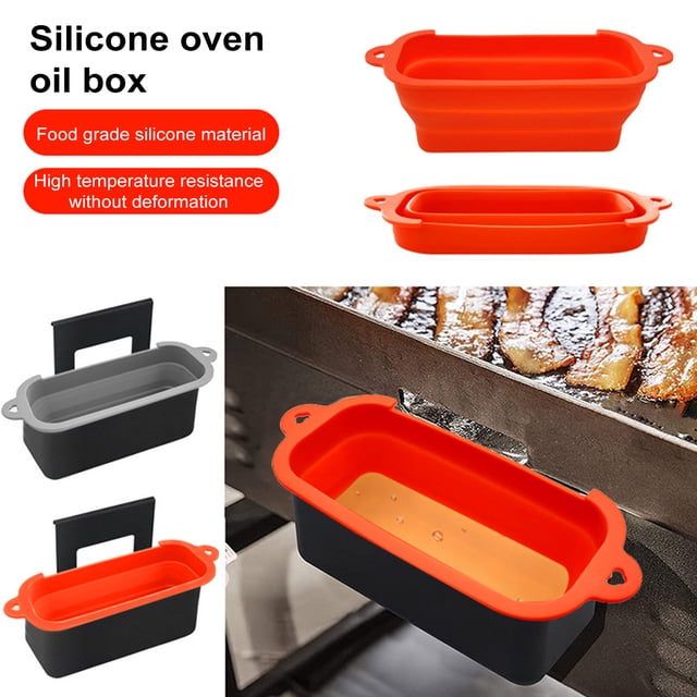 Doublures de Tasse à Graisse en Silicone pour Gril Empêchent l'Accumulation de Graisse Plateau à Graisse Réutilisable Accessoires de Gril Résistants à la Chaleur