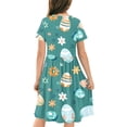 thumbnail image 5 of Babcutegg Girls' Dresses, Casual Outfit Floral Print Short Sleeve Girls' Summer wear Dress Multicolor 4-5T, 5 of 5