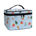 thumbnail image 2 of HELLHERO Strawberry Garden Portable Makeup Cosmetic Bag Organizer with Brush Slots Portable Makeup Case Travel Make Up Organizer Wide Open Portable Pouch Adult, 2 of 6