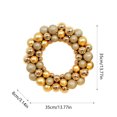thumbnail image 3 of OEFNTAC Decorations Christmas Wreath Gold Red Scene Decoration Hanging Door Window Festive Holiday Ornament Home Party Decor 13.78in Christmas Decorations Indoor, 3 of 6