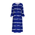 thumbnail image 3 of Long Sleeve Dress,Long Dress for Women Summer,Womens Fashion Printed Casual Long Sleeve V-Neck Dress,3/4 Sleeve Dress for Women,Dress for Women Casual Summer, 3 of 5