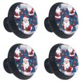 thumbnail image 2 of 4 Pcs Christmas Santa Claus Knobs for Kitchen Cabinet Cupboard Dresser Bookcase Drawer Pulls Handles Round Home Decor, 2 of 8