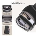 thumbnail image 4 of Bolso bandolera negro de piel auténtica antirrobo RFID para mujer, 4 of 7