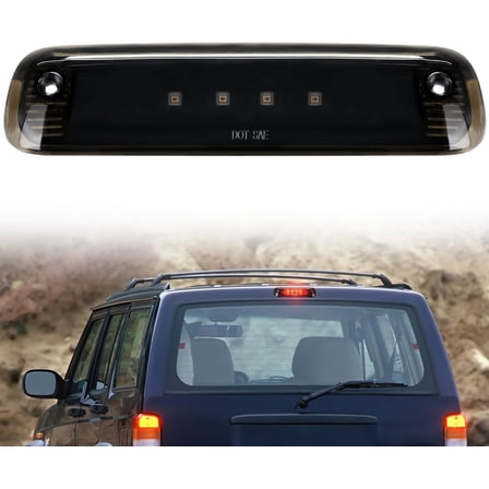 Nilight Third Brake Light Tail High Mount 3rd Stop Lights Smoked Lens Compatible with Jeep Cherokee 1997 1998 1999 2000 2001 SUV Accessories Rear Cab Lamp