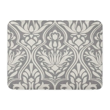 Oriental Door Mats SIDONKU Colorful Stencil Damask Pattern Classic Oriental Victorian Geometric Flourish Doormat Floor Rug Bath Mat 23.6x15.7 inch ()