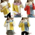 thumbnail image 3 of CNKOO Contraste Couleur Pull d'Hiver Femmes Manches Longues Pull Femmes Pull et Pull Pull Pull Tricot Pull Femme, 3 of 3