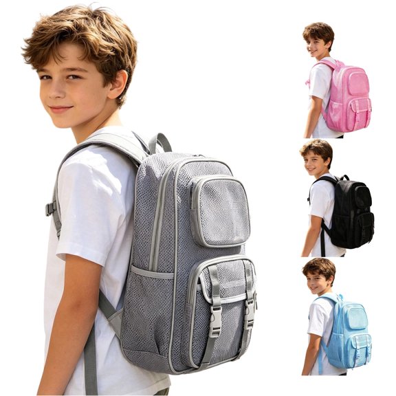 Gyujnb School Backpack, Breathable Mesh Gym Backpack for and Adults Lightweight Daily College School Daily Use Rucksack with Well Ventilated and Padded Straps, Backpack for School
