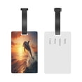 thumbnail image 5 of Kdxio Sunset Dancing Dolphin A Luggage Tags Privacy Cover ID Label Suitcase Tags Identifiers For School Bags,Suitcases, 5 of 7