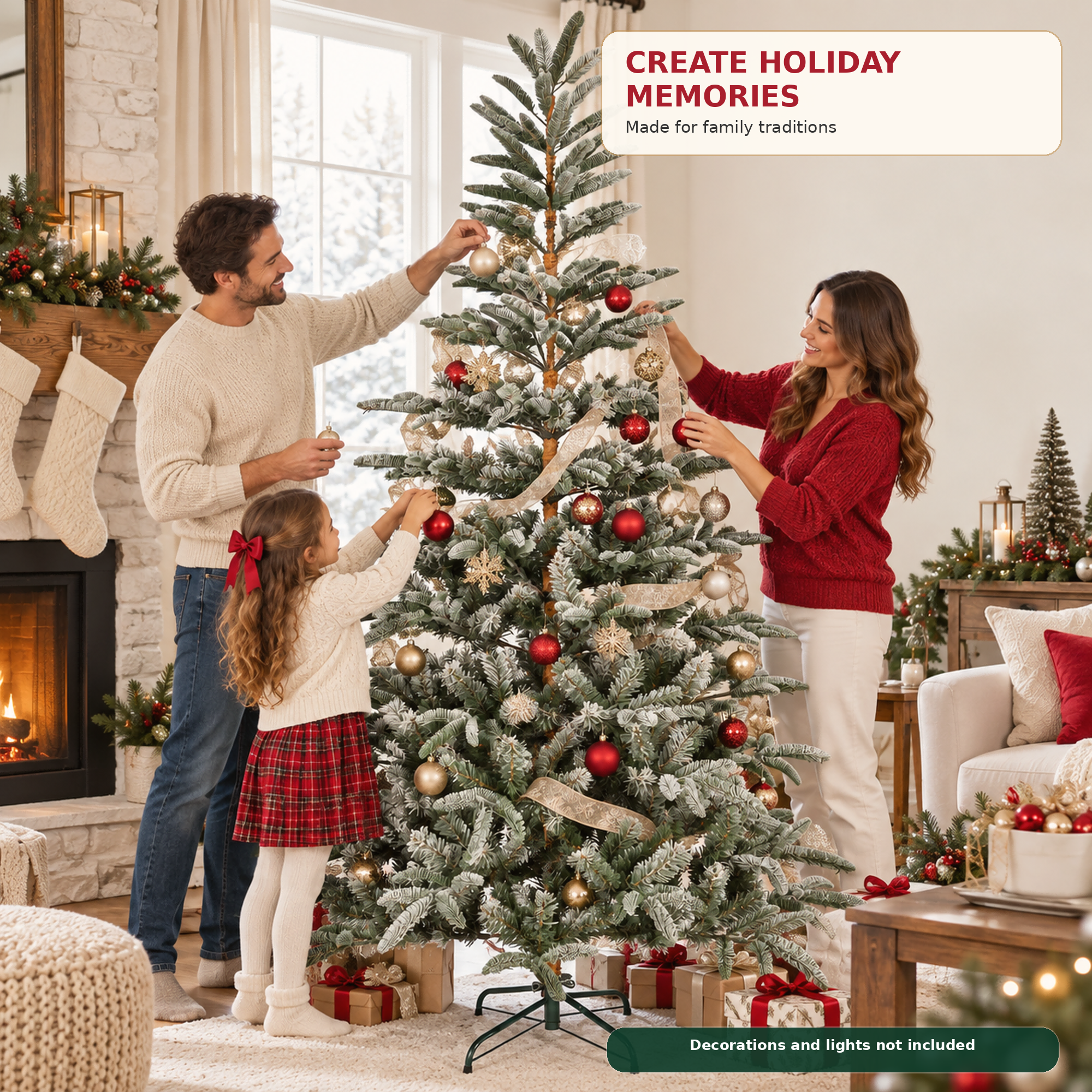 Fenbeli 7-Foot Unlit Aspen Fir Artificial Christmas Tree photo 8