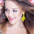 thumbnail image 5 of 3 Pairs 80's Neon Earrings Retro Earrings 80S Square Drop Dangle Earrings for Women Girls Cosplay Pa, 5 of 5