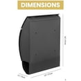 thumbnail image 4 of Fine Art Living Wall Mounted Locking Galvanize Steel Mailbox with Newspaper Holder, Large Capacity Metal Mail Box with Key Lock Weatherproof, 4 of 10