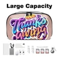 thumbnail image 3 of Thanksgiving Digital Pouch with Oxford Fabric, Waterproof Electronic Organizer Travel Case, Cord and Cable Organizer, Canvas Storage Box Small, Hard Drive Bags Included - 5.9x9.44x3.14 in, 3 of 6