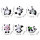 thumbnail image 3 of Set of 6 Cute Panda Toy Resins Animal Miniature Figurines Desktop Decoration for Car Interior Decors Ornaments Gift, 3 of 4