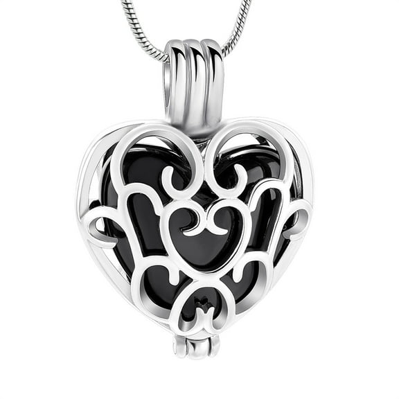 Love Heart Cremation Pendant Small Urns For Ashes Keepsake Urn Necklace Mini Urn