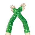 thumbnail image 4 of GPOECD Gloves for Women Carnival Glamour Fingerless Shine Stage Performance Party Evening Wear Mittens, 4 of 4