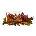 thumbnail image 2 of Nearly Natural 8" Maple Pumpkin and Gourd Artificial Plant Candelabrum, Multicolor, 2 of 6
