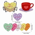 thumbnail image 2 of Diamond Painting Coasters with Holder,DIY Heart Shaped Coaster Diamond Art Kits for Beginners, Adults Small Diamond Painting Kit Art Craft Supplies(8 Pcs ), 2 of 4