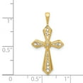 thumbnail image 4 of 14K Yellow Gold AA Diamond Cross Pendant, 4 of 7