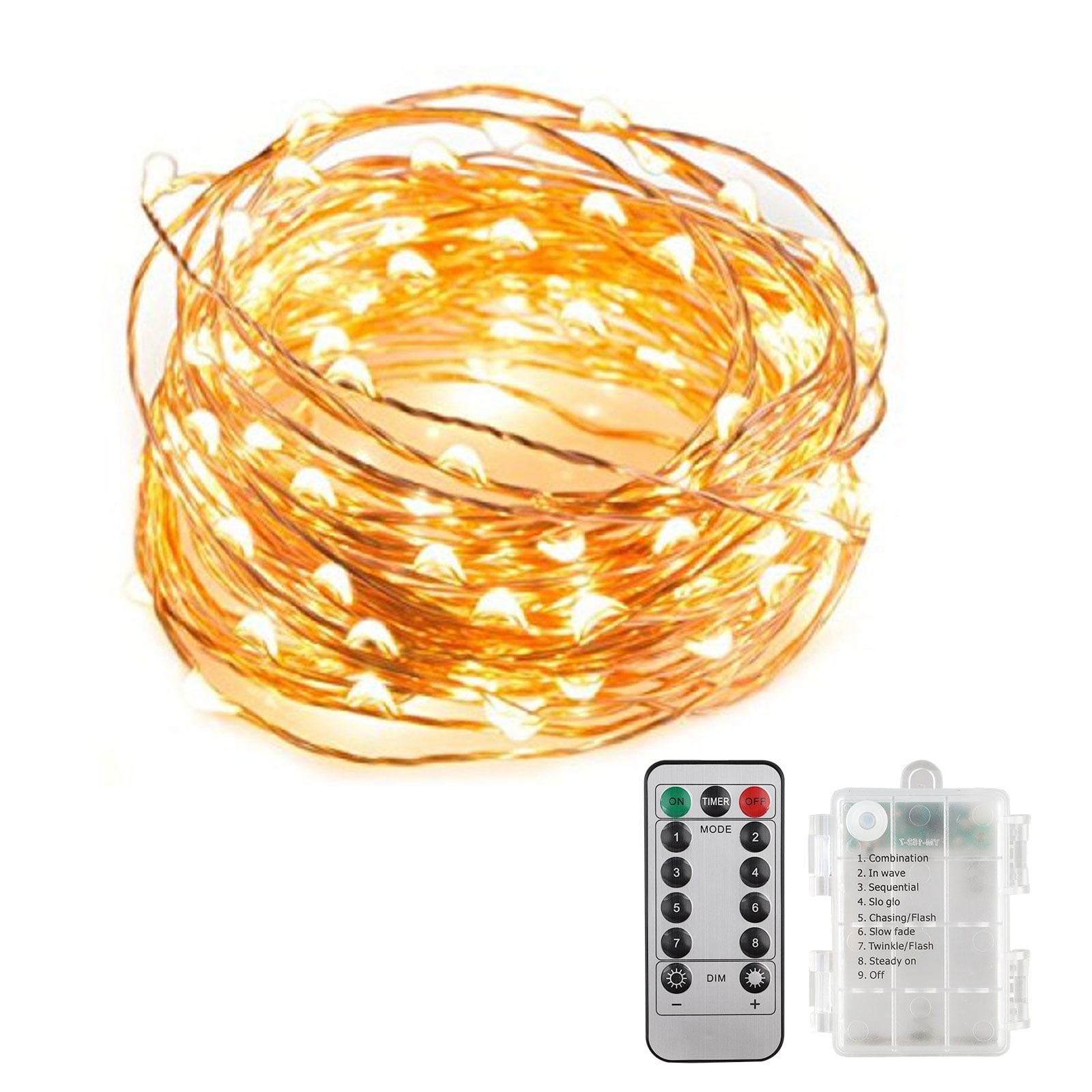5/10M 50/100Led USB Copper Wire RGB Fairy String Light With Remote Control 