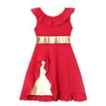 thumbnail image 3 of Disney-vestido de Frozen para niña, disfraz de Rapunzel, sirena, Ariel, Cenicienta, Princesa, ropa informal de verano, 3 of 5