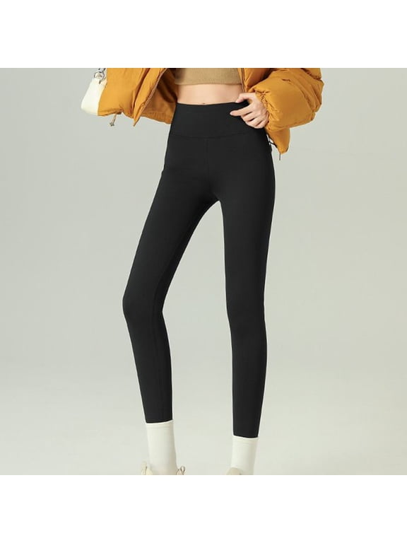 Basic Sharkskin Leggings Women High Waistband 3 Colors Sports Fitness Pants Black L