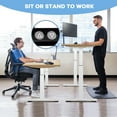 thumbnail image 6 of Costway Electric Stand Up Desk Frame Dual Motor Height Adjustable Stand White, 6 of 12