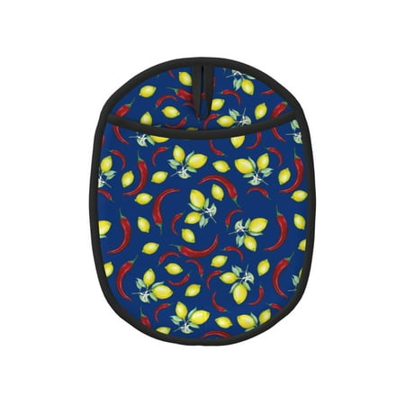 

Lukts Lemons And Chili Print Silicone Pot Mat Mitten With Hanging Loop Heat Resistant Oven Mitts Non-Slip Bbq Baking Smoking Potholders