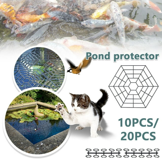 PENGXIANG 20PCS Étang Protecteur de Poissons Anneaux de Filet Flottant en Plastique Couverture de Protection Étang Protecteurs de Filet Protecteurs de Filet Maille Couverture de Protection en Plastique Résistant aux UV