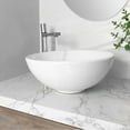 thumbnail image 1 of Stylish Vessel 16"Wx 16"D White Porcelain Round Bathroom Sink P-224, 1 of 10