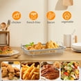 thumbnail image 5 of Air Fryer Basket For Oven, 2 Piece Set Stainless Steel Grill Basket, Non-stick Mesh Basket Set, Air Fryer Tray Wire Rack Roasting Basket, 5 of 7
