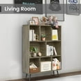 thumbnail image 5 of Hyxoo 8 Cube Shelf, 3-Tier Open Bookshelf with Legs, Floor Standing Office Bookshelf, Wooden Bookcase for Office Furniture, Cubby Storage Organizer for Living Room/Bedroom/Home Office, Dark Grey, 5 of 8