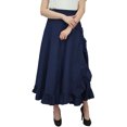 thumbnail image 1 of Phagun Coton Ébouriffé Auto Ceinture Solide Magique Wrap Hippie Jupe-Bleu, 1 of 6