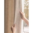 thumbnail image 2 of Cortina para ventana de sala de estar de dormitorio sin transparencias y transmisión de luz de viento de madera natural con textura de lino japonés, 2 of 5