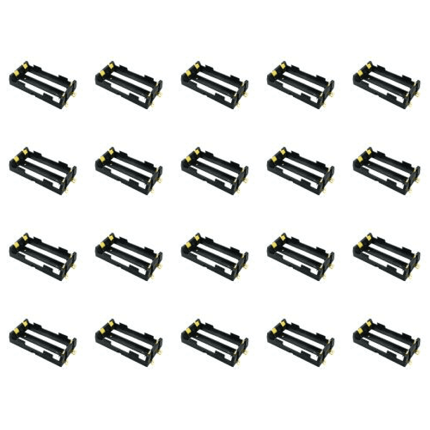 Soporte de batería SMT 18650 Banco de energía recargable 3,7 V con clavijas de bronce (2 ranuras)