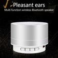 thumbnail image 3 of Christmas Gifts Liweisiy Metal Bluetooth Audio Phone Computer Mini Speaker Led Memory Card Luminous Mini Audio D1024 Silver One Size, 3 of 4