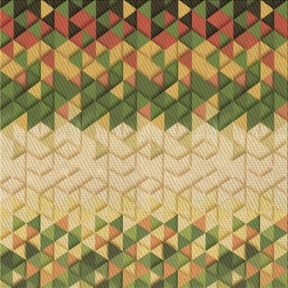 Ahgly Company Indoor Square Patterned Oak Brown Area Rugs, 8' Square