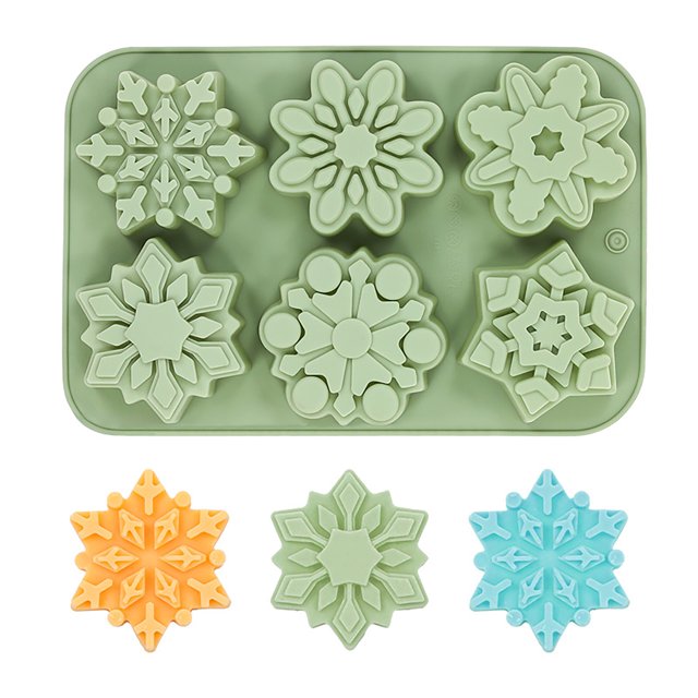 Snowflake Silicone for DIY and Festive Home Use Crafted for Chocolate Cookies and Winter Parties