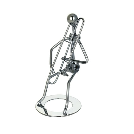 - Metal Figurine Trombone Player Musical Decorative Accessory Statue 6.5”