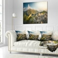 thumbnail image 2 of Designart Rocky Green Mountains Panorama - Landscape Printed Throw Pillow - 18x18, 2 of 4
