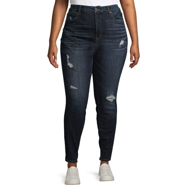 terra & sky medium denim plus size ankle jegging