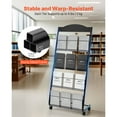 thumbnail image 3 of KFFKFF 4-Tier Brochure Display Rack with Wheels, Movable Floor-Standing Magazine Holder for Shops, Offices, Exhibitions, and Craft Fairs, 3 of 9