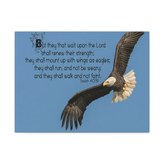 Scripture Walls Isaiah 40:31 Renew Their Strength Bird Bible Verse Canvas Christian Wall Art Ready to Hang Unframed