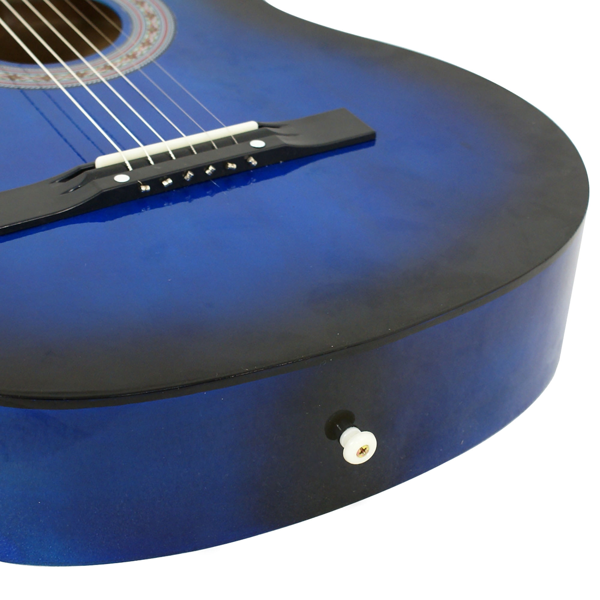 ZENSTYLE 38in Beginners Acoustic Guitar with Guitar Case, Strap, Tuner and Pick for Starter - Blue
