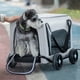 thumbnail image 1 of Portador perros Redas, Pastor Carrito Mascotas Plegable Desmontable Portátil Con Dosel para Gatos Medianos Pequeños, Camioneta Jogger Gatito Cachorros al Aire, 1 of 7
