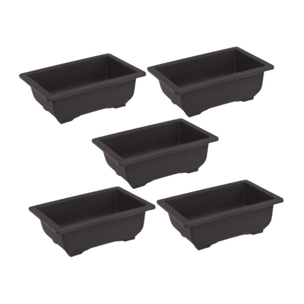 5 macetas multiusos con orificios de drenaje. Rectangular grande