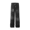 thumbnail image 3 of Tiweut Mens Baggy Jeans Y2k Hop Wide Leg Denim Pants Casual Loose Trousers Streetwear,Black, 3 of 5