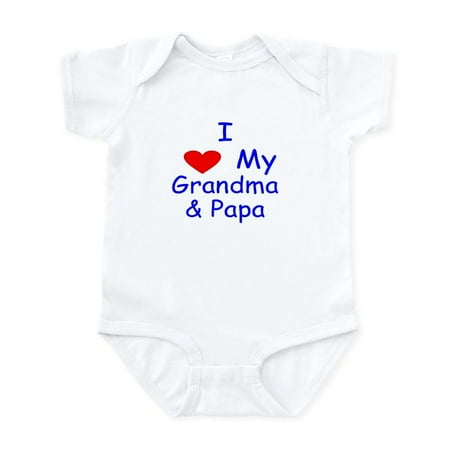 

CafePress - I Love My Grandma & Papa Infant Bodysuit - Baby Light Bodysuit