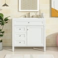 thumbnail image 4 of 36'' Bathroom Vanity with Top Sink, Modern Bathroom Storage Cabinet with 2 Drawers and a Tip-out Drawer, Single Sink Bathroom Vanity, 4 of 9